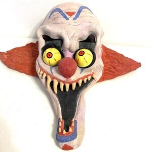 Vintage Easter Unlimited Creepy PopEyes Scary Clown Face Costume Halloween Mask